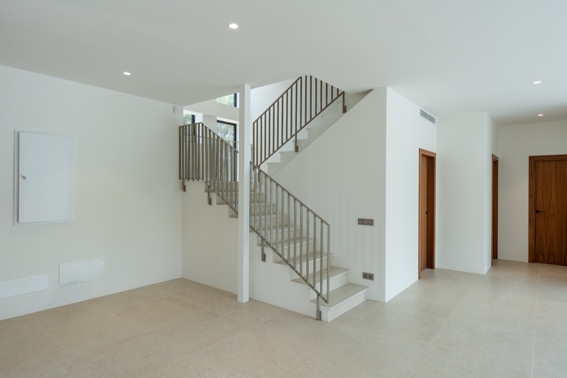 Living room and dining — stair detail