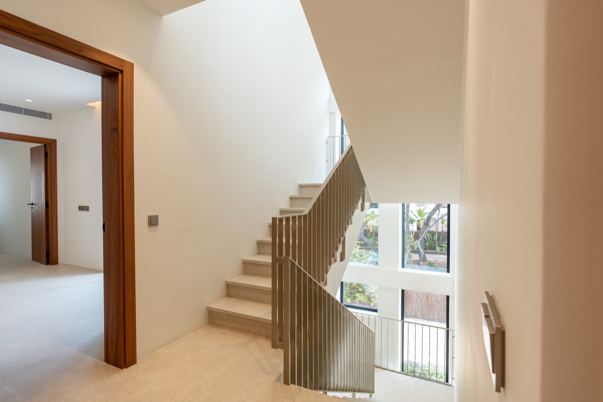 Living room and dining — stair detail
